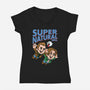 Super Natural Bros-womens v-neck tee-harebrained