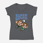 Super Natural Bros-womens v-neck tee-harebrained
