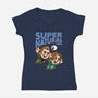 Super Natural Bros-womens v-neck tee-harebrained