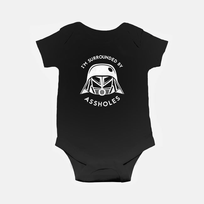 Surrounded By Assholes-baby basic onesie-JimConnolly