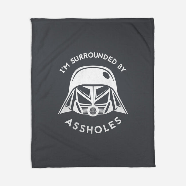 Surrounded By Assholes-none fleece blanket-JimConnolly