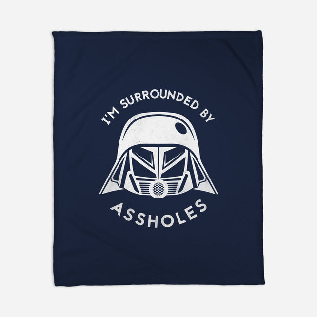 Surrounded By Assholes-none fleece blanket-JimConnolly