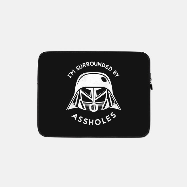 Surrounded By Assholes-none zippered laptop sleeve-JimConnolly