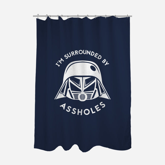 Surrounded By Assholes-none polyester shower curtain-JimConnolly