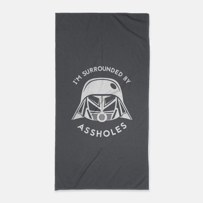 Surrounded By Assholes-none beach towel-JimConnolly