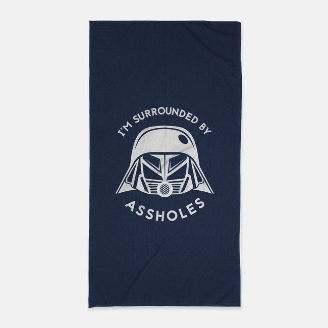 Surrounded By Assholes-none beach towel-JimConnolly