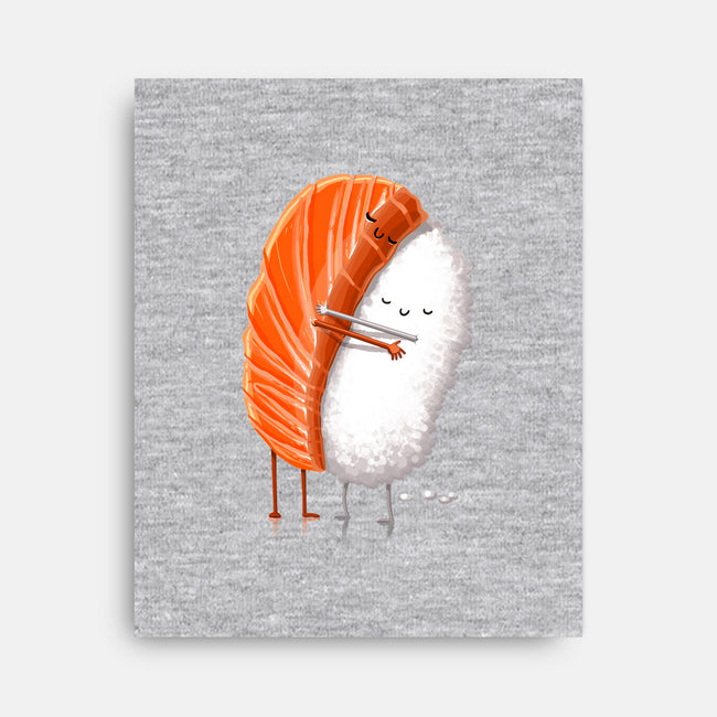 Sushi Hug-none stretched canvas-tihmoller