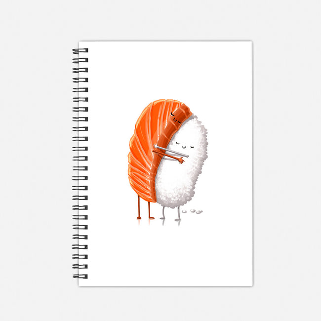 Sushi Hug-none dot grid notebook-tihmoller