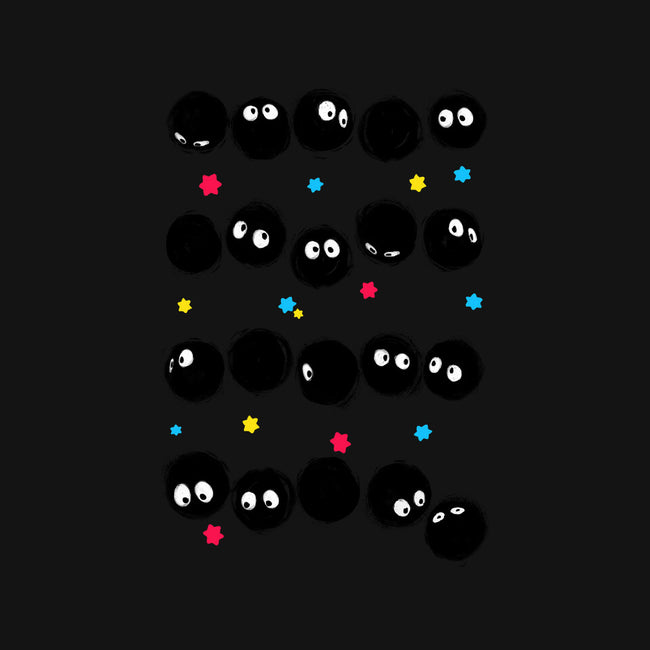 Susuwatari Stripes-none stretched canvas-BlancaVidal