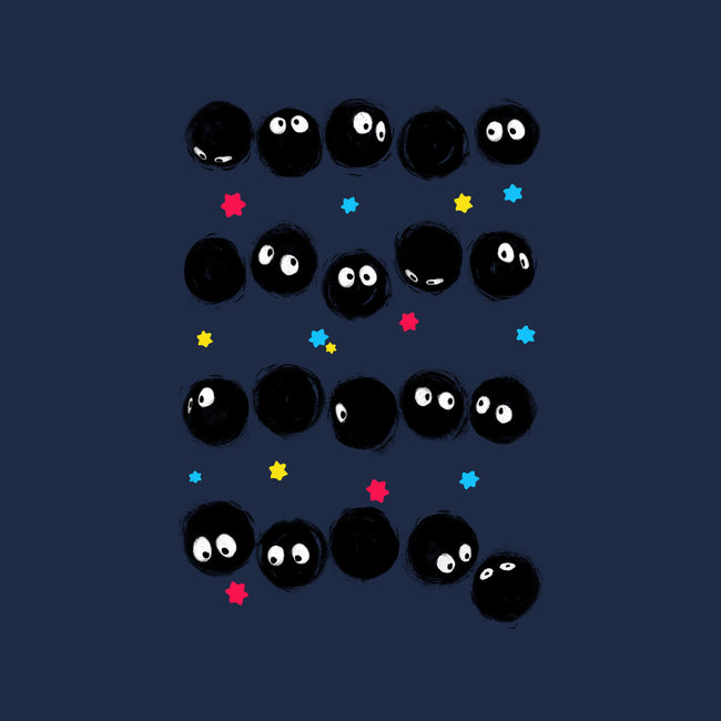 Susuwatari Stripes-none stretched canvas-BlancaVidal