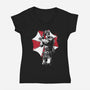 R.P.D. Police Officer-womens v-neck tee-DrMonekers