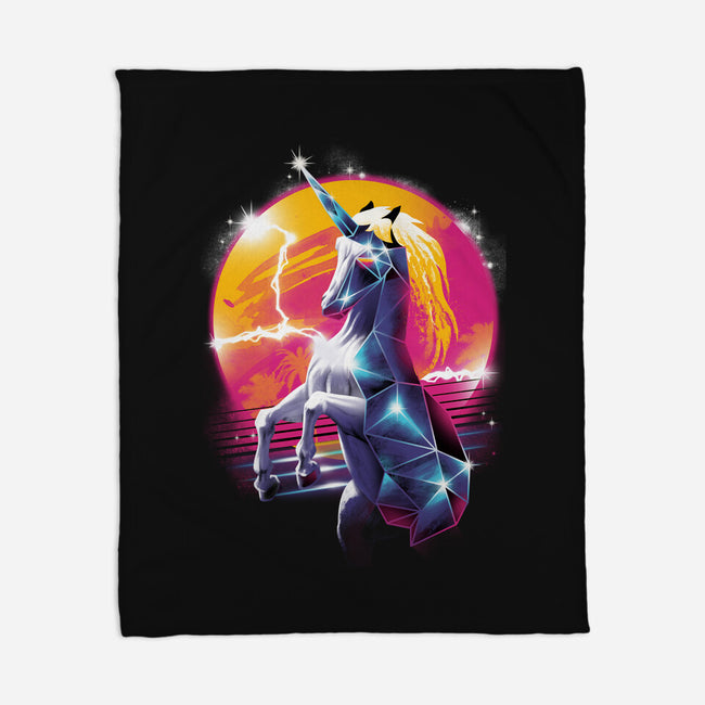 Rad Unicorn-none fleece blanket-vp021