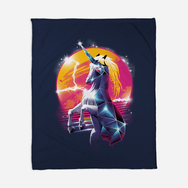 Rad Unicorn-none fleece blanket-vp021
