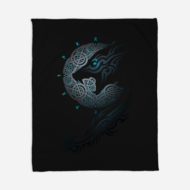 Ragnarok Moon-none fleece blanket-RAIDHO