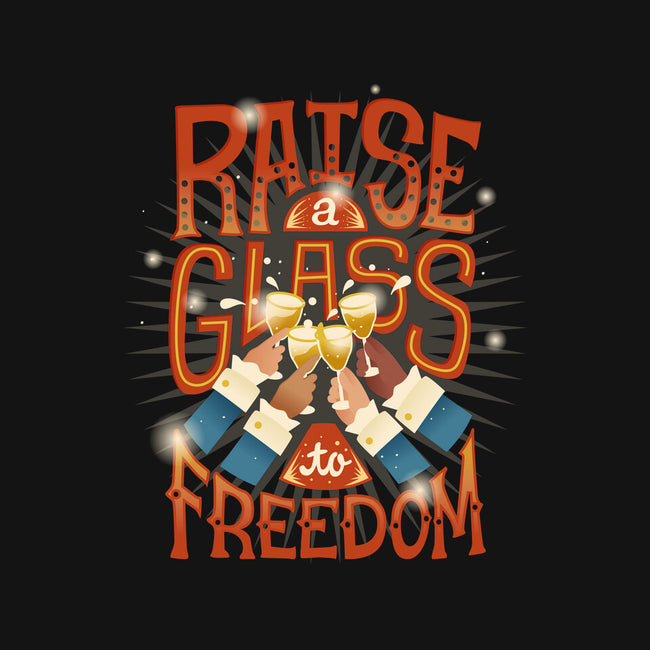 Raise A Glass To Freedom-womens off shoulder tee-risarodil