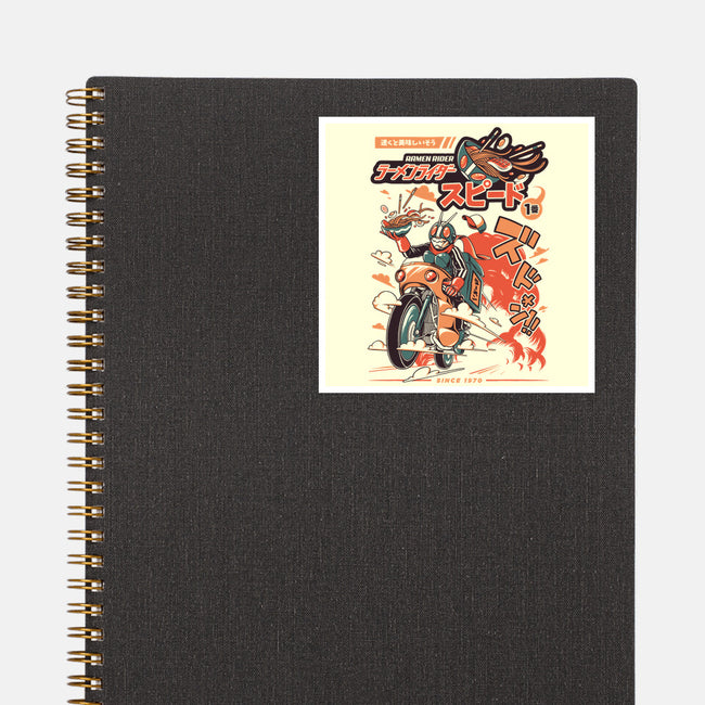 Ramen Rider-none glossy sticker-ilustrata