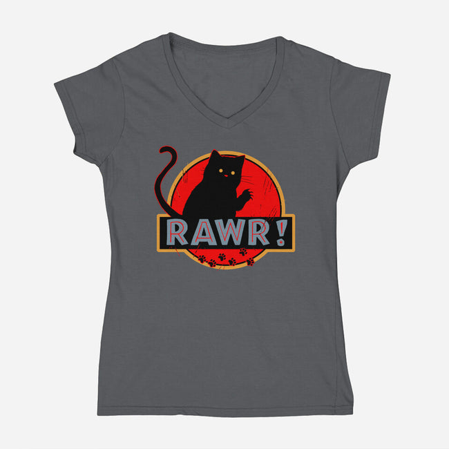 RAWR-womens v-neck tee-Crumblin' Cookie