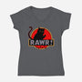 RAWR-womens v-neck tee-Crumblin' Cookie