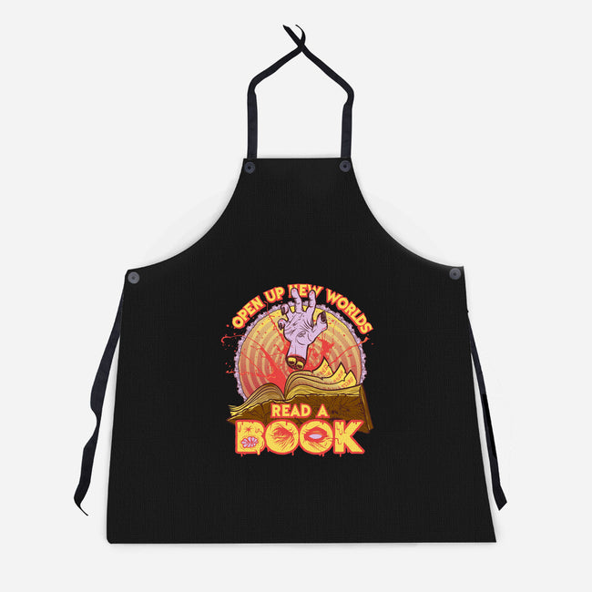 Read a Damned Book-unisex kitchen apron-kgullholmen