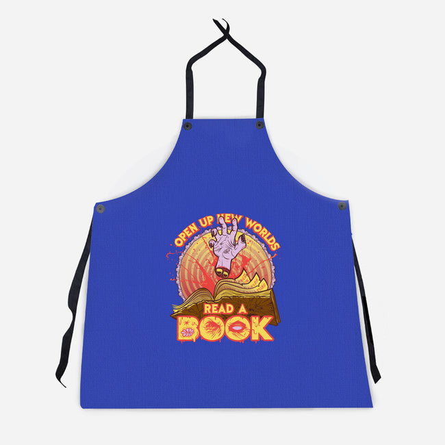 Read a Damned Book-unisex kitchen apron-kgullholmen