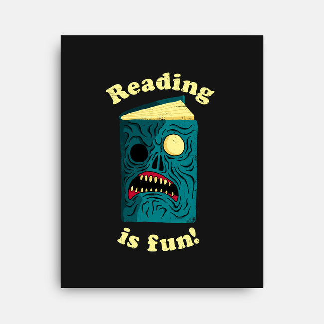 Reading is Fun-none stretched canvas-DinoMike