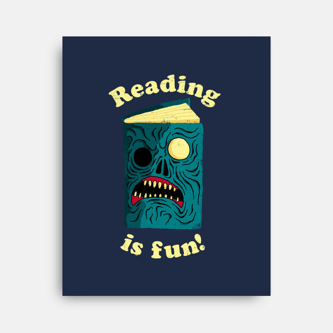 Reading is Fun-none stretched canvas-DinoMike
