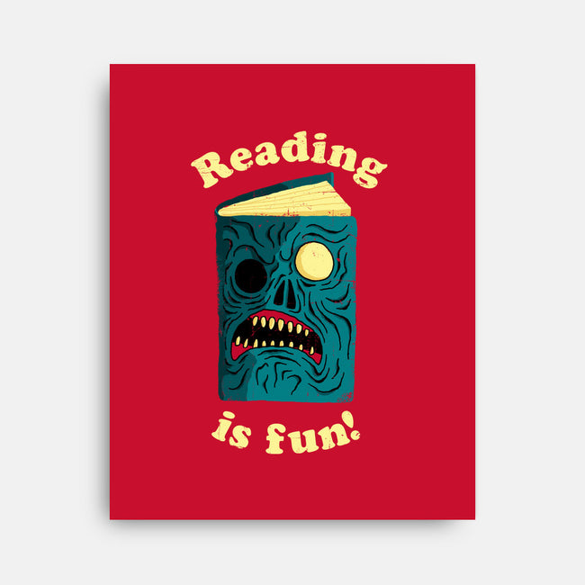 Reading is Fun-none stretched canvas-DinoMike