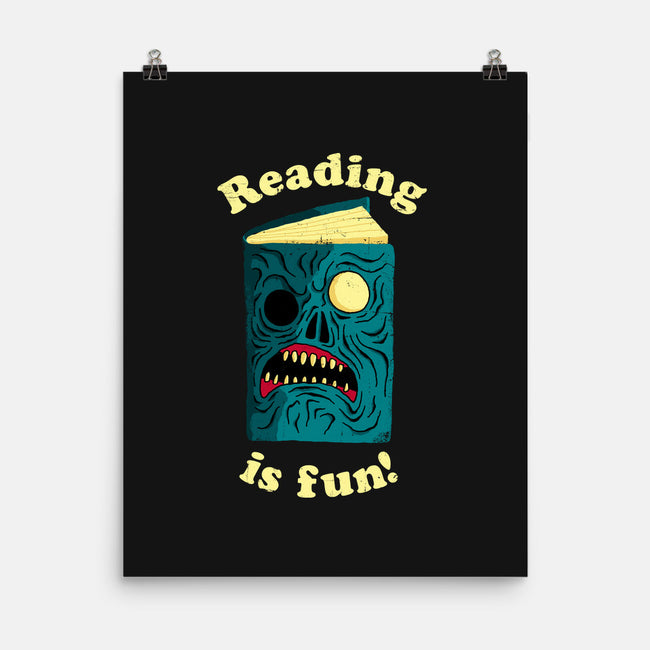 Reading is Fun-none matte poster-DinoMike