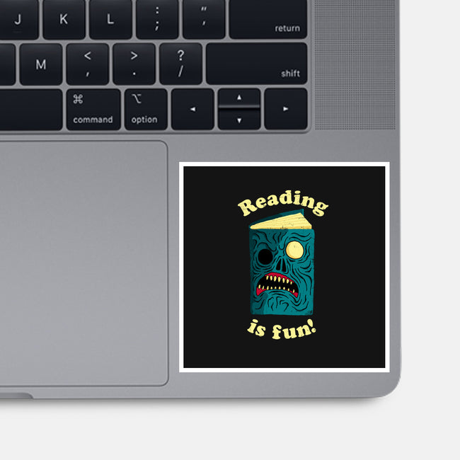 Reading is Fun-none glossy sticker-DinoMike