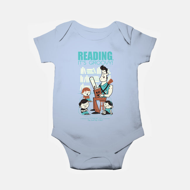 Reading is Groovy-baby basic onesie-Dave Perillo