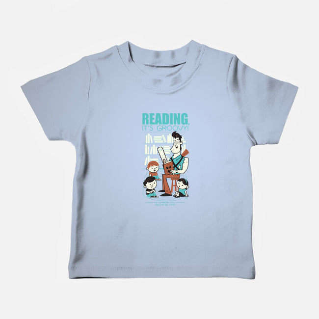 Reading is Groovy-baby basic tee-Dave Perillo