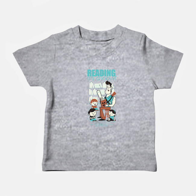 Reading is Groovy-baby basic tee-Dave Perillo