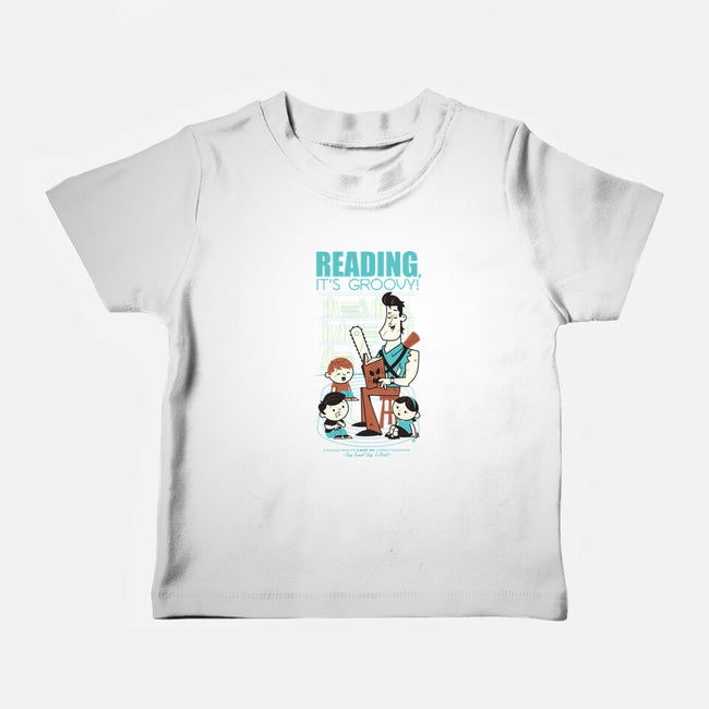 Reading is Groovy-baby basic tee-Dave Perillo