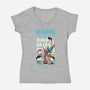 Reading is Groovy-womens v-neck tee-Dave Perillo