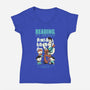 Reading is Groovy-womens v-neck tee-Dave Perillo