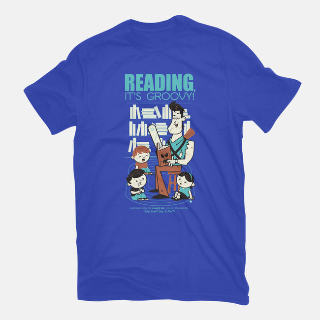 Reading is Groovy-youth basic tee-Dave Perillo