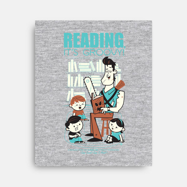 Reading is Groovy-none stretched canvas-Dave Perillo