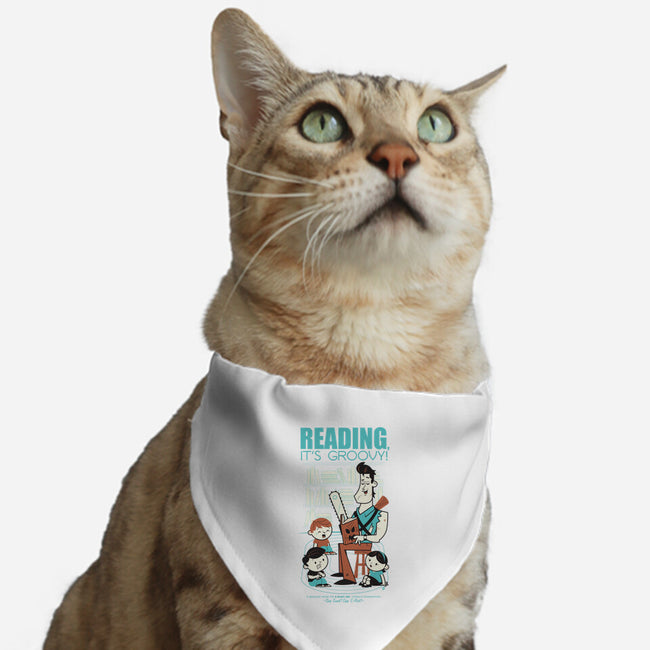 Reading is Groovy-cat adjustable pet collar-Dave Perillo