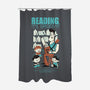 Reading is Groovy-none polyester shower curtain-Dave Perillo
