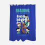 Reading is Groovy-none polyester shower curtain-Dave Perillo