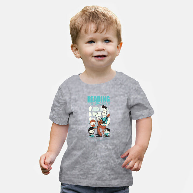 Reading is Groovy-baby basic tee-Dave Perillo