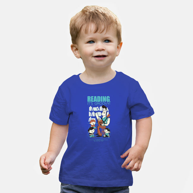 Reading is Groovy-baby basic tee-Dave Perillo