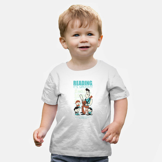Reading is Groovy-baby basic tee-Dave Perillo