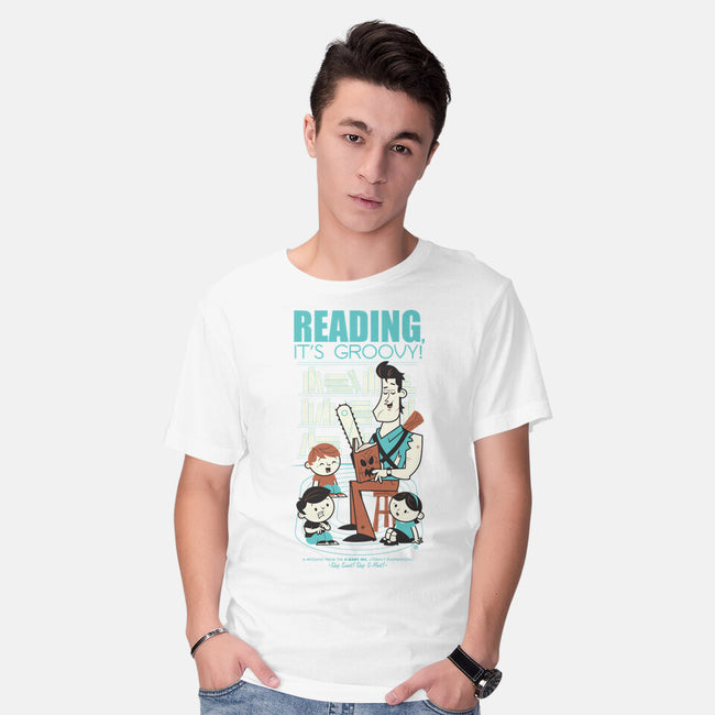 Reading is Groovy-mens basic tee-Dave Perillo
