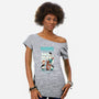 Reading is Groovy-womens off shoulder tee-Dave Perillo