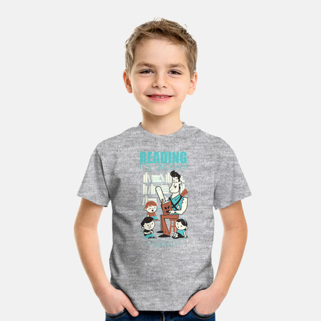 Reading is Groovy-youth basic tee-Dave Perillo