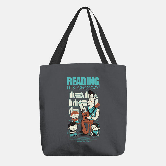 Reading is Groovy-none basic tote-Dave Perillo