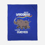 Real Unicorns-none fleece blanket-BlancaVidal