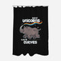 Real Unicorns-none polyester shower curtain-BlancaVidal