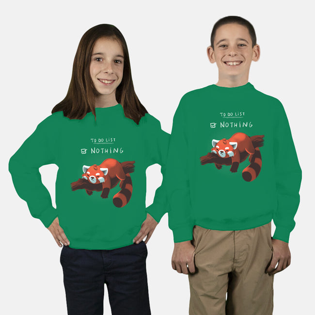 Red Panda Day-youth crew neck sweatshirt-BlancaVidal